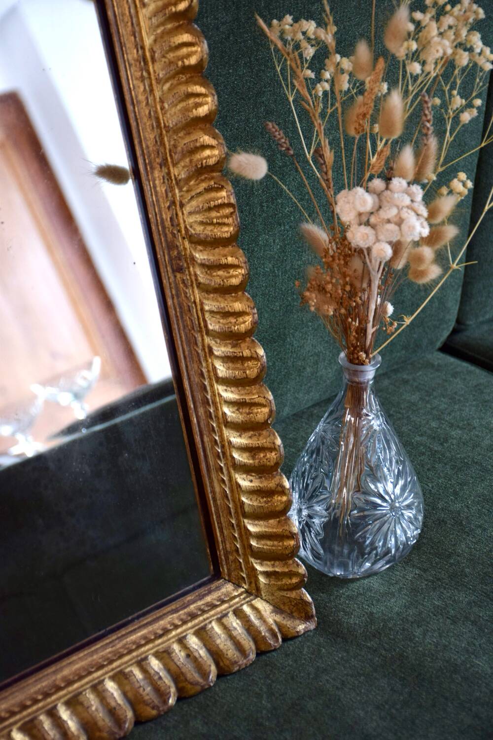 Miroir doré Art déco