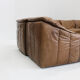 Vintage brown leather modular sofa from Laauser, set of 7