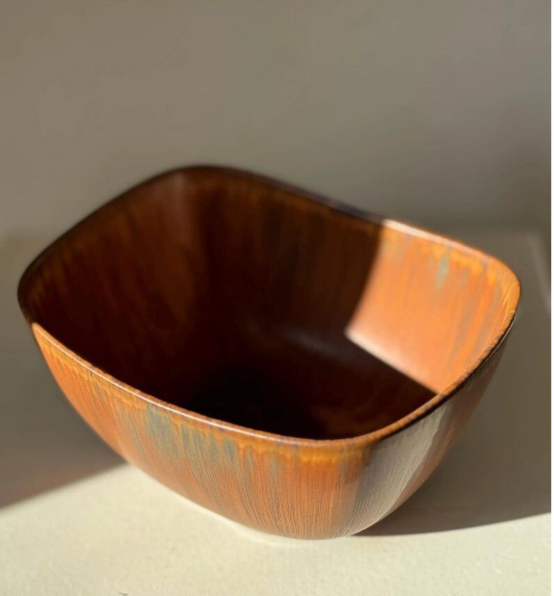 Bol en grès par Carl-Harry Stålhane pour Rörstrand, Suède, années 1960