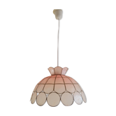 Vintage mother-of-pearl and brass pendant lamp