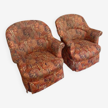 Superb pair of Napoleon II period toad armchairs circa 1850