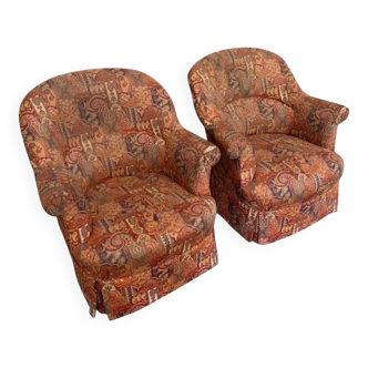 Superb pair of Napoleon II period toad armchairs circa 1850