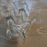 8 petits verres de bistrot anciens