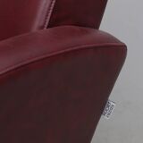 Hjort Knudsen Danish Designer Spinning Armchair – Black Leather & Chrome