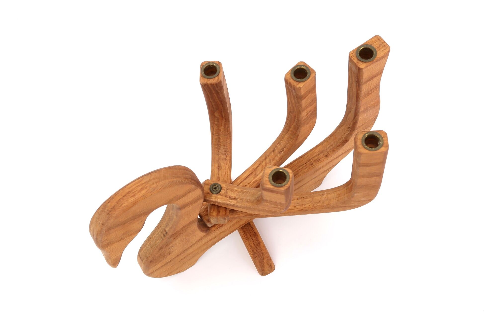 Folding wooden candle holder in the shape of a bird, 70s