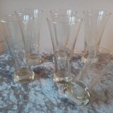 Serie de 6 ancien verres a pastis de bistrot souffle bouche
