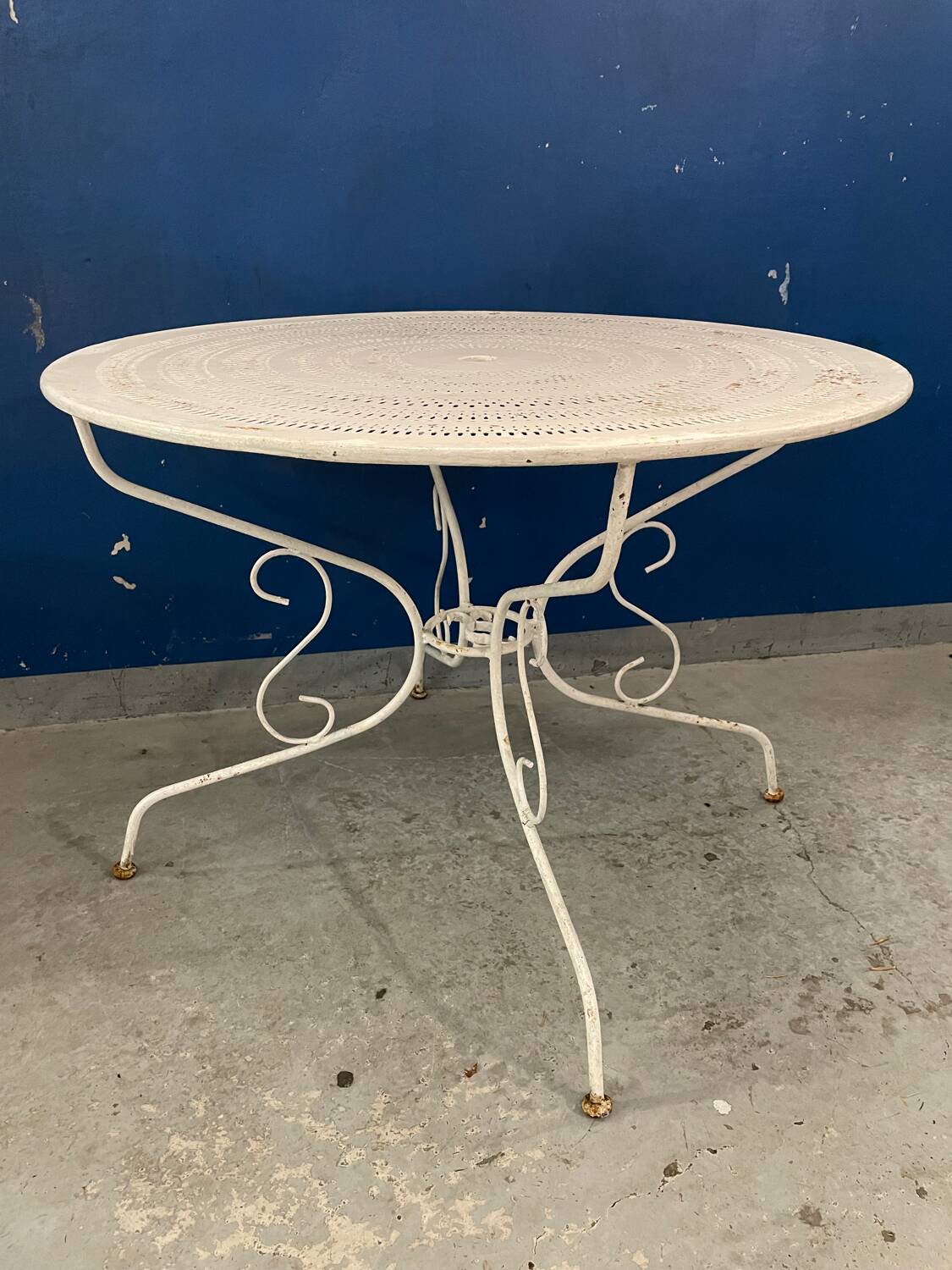 Vintage wrought iron garden table