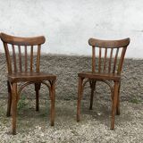Pair of vintage bentwood bistro chairs