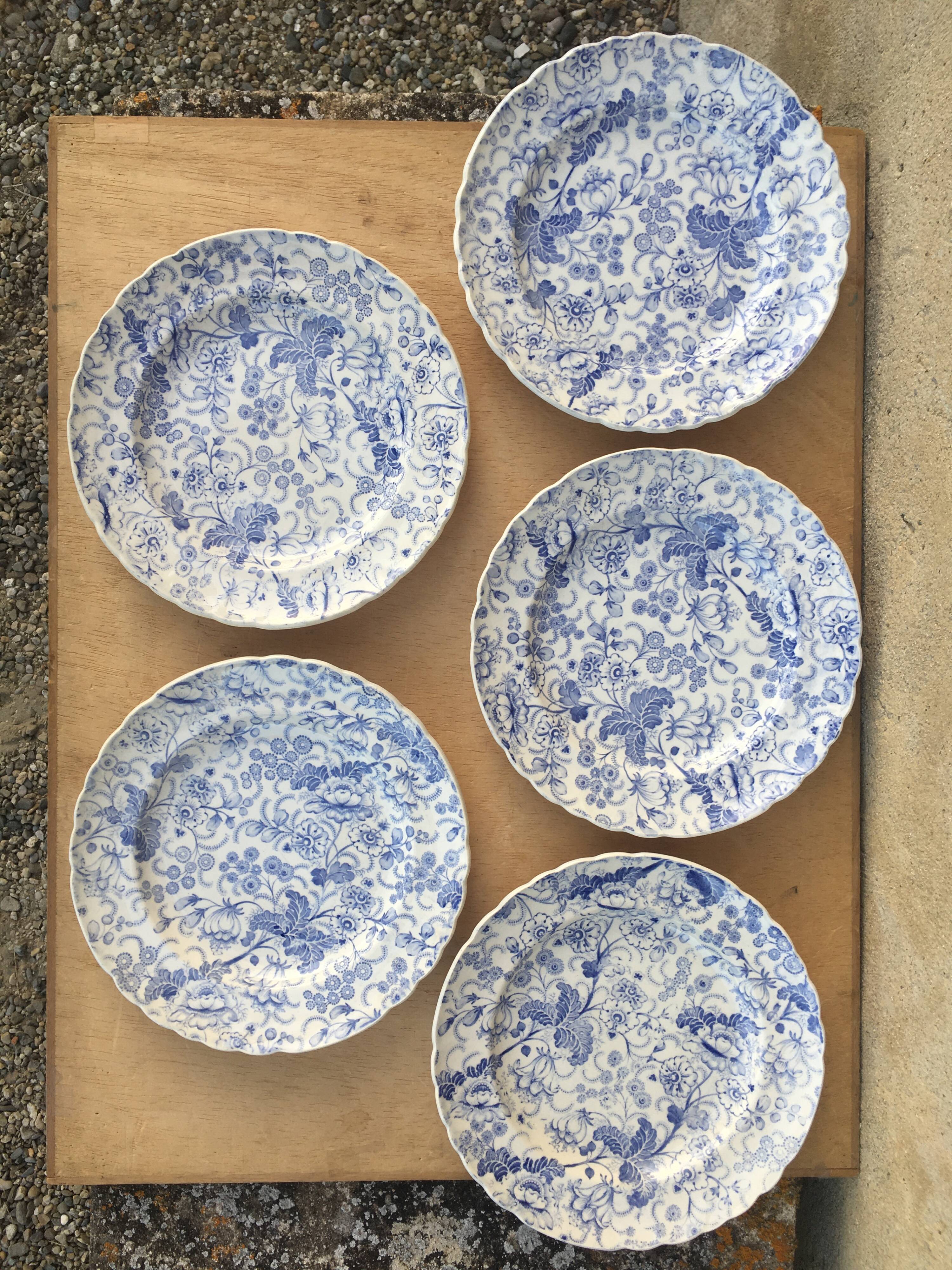 Table service - "Tapestry" - Johnston & Old man - burgundy ceramics
