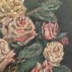 Peinture sur bois bouquet de roses signé