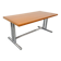 Vintage walnut and chrome metal desk from the 1970s.
