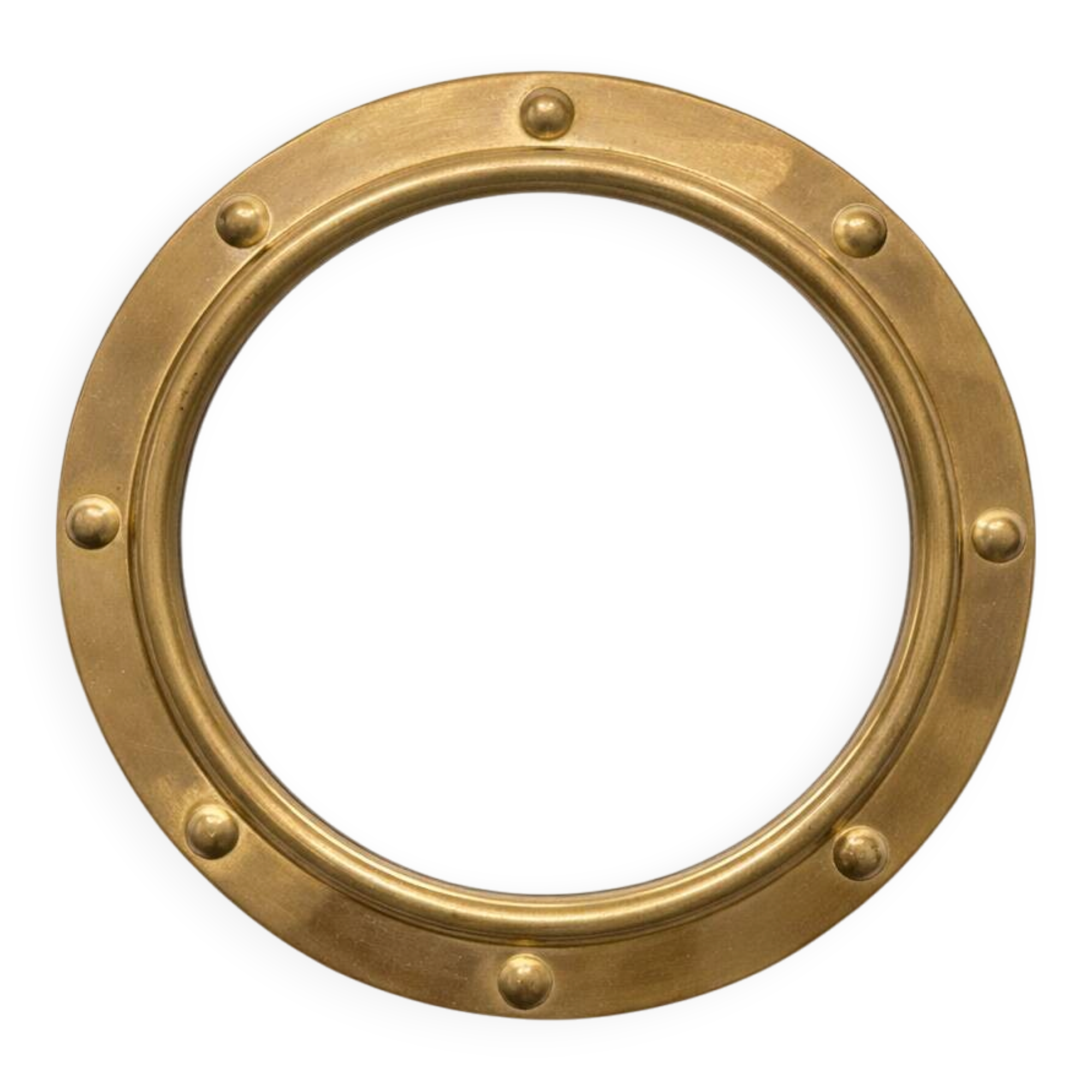 Brass Porthole Mirror — PEERAGE, England 1950