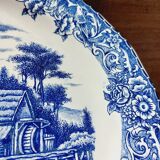 Large white and blue serving platter.