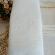 12 antique damask monogrammed napkins, 19th century