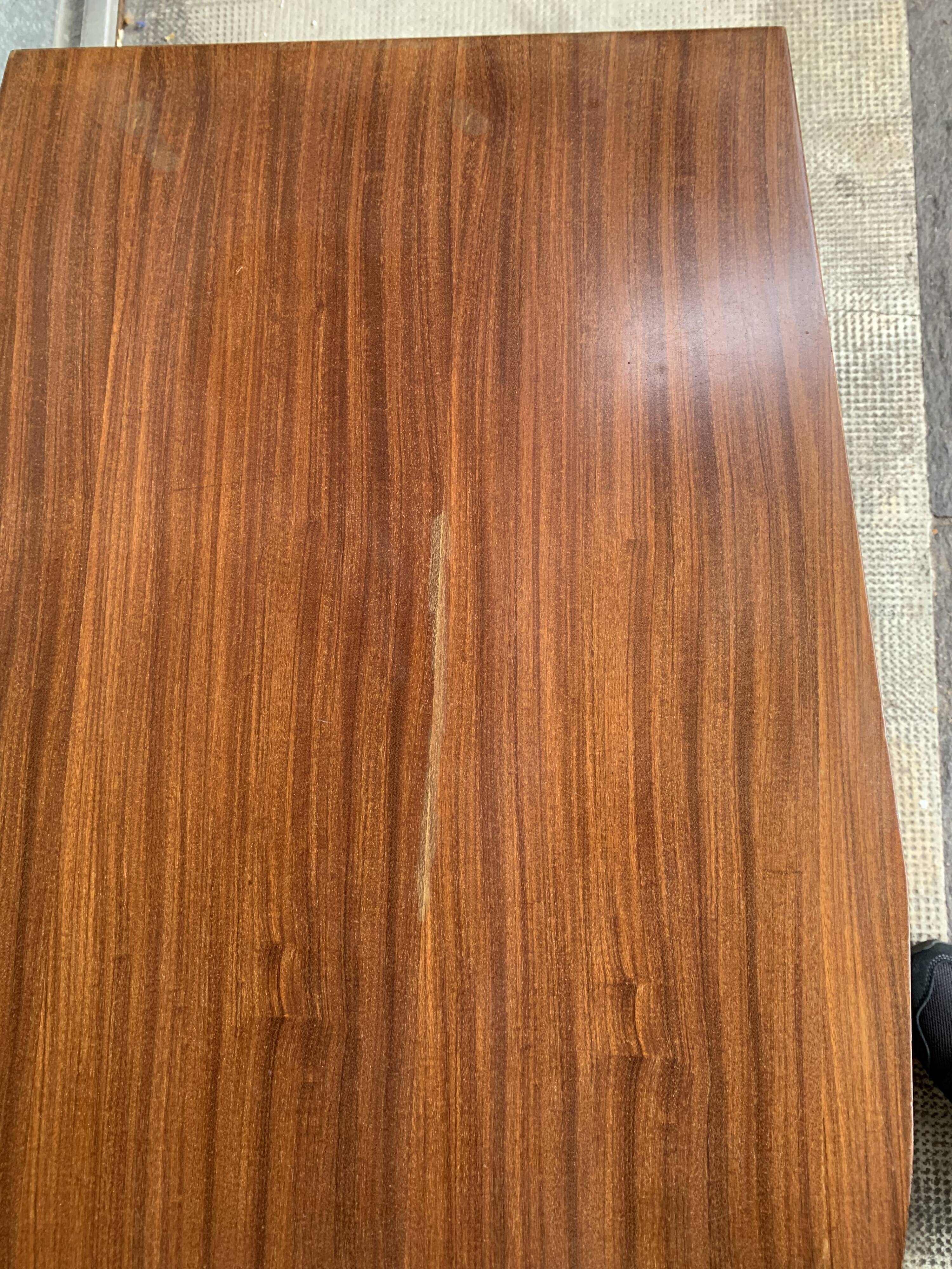 Scandinavian coffee table in teak veneer 60' years