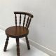 Old wooden child chair turned