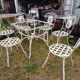 Garden furniture. Wrought iron and ceramic. Italian handcrafted.