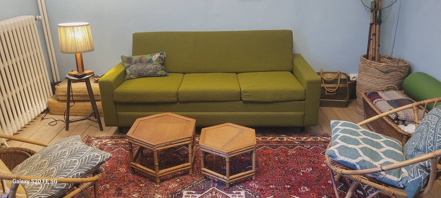 70's bamboo coffee tables