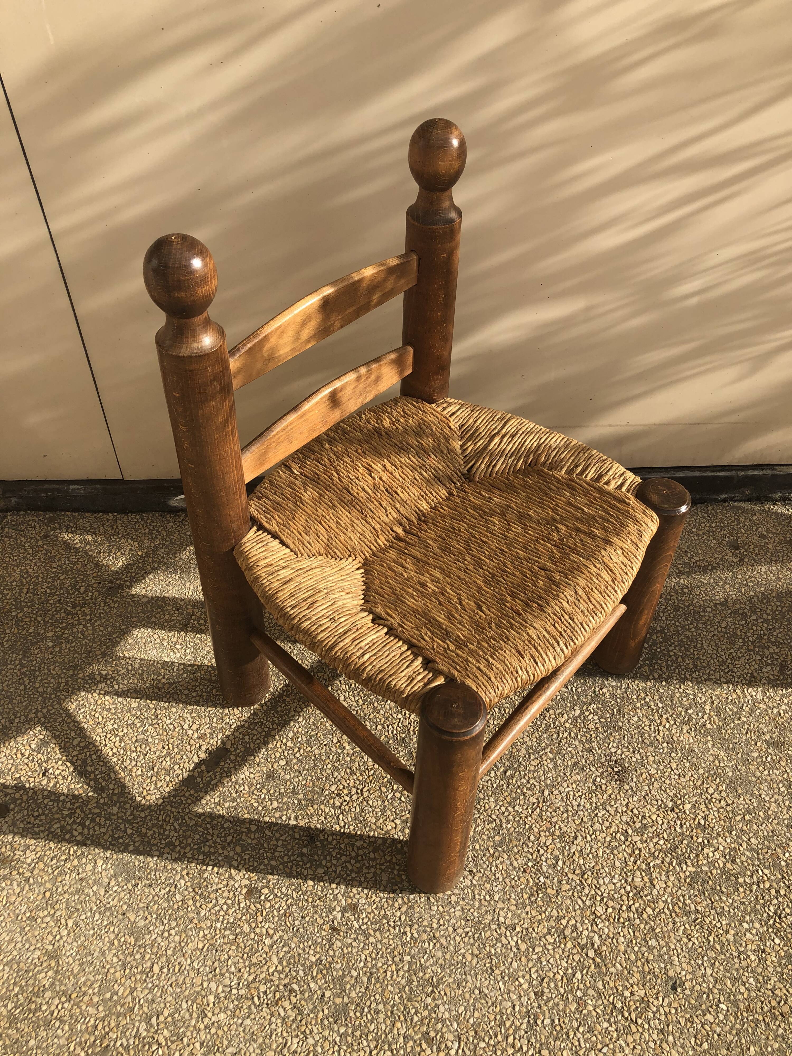 Braided rush low chair 1949