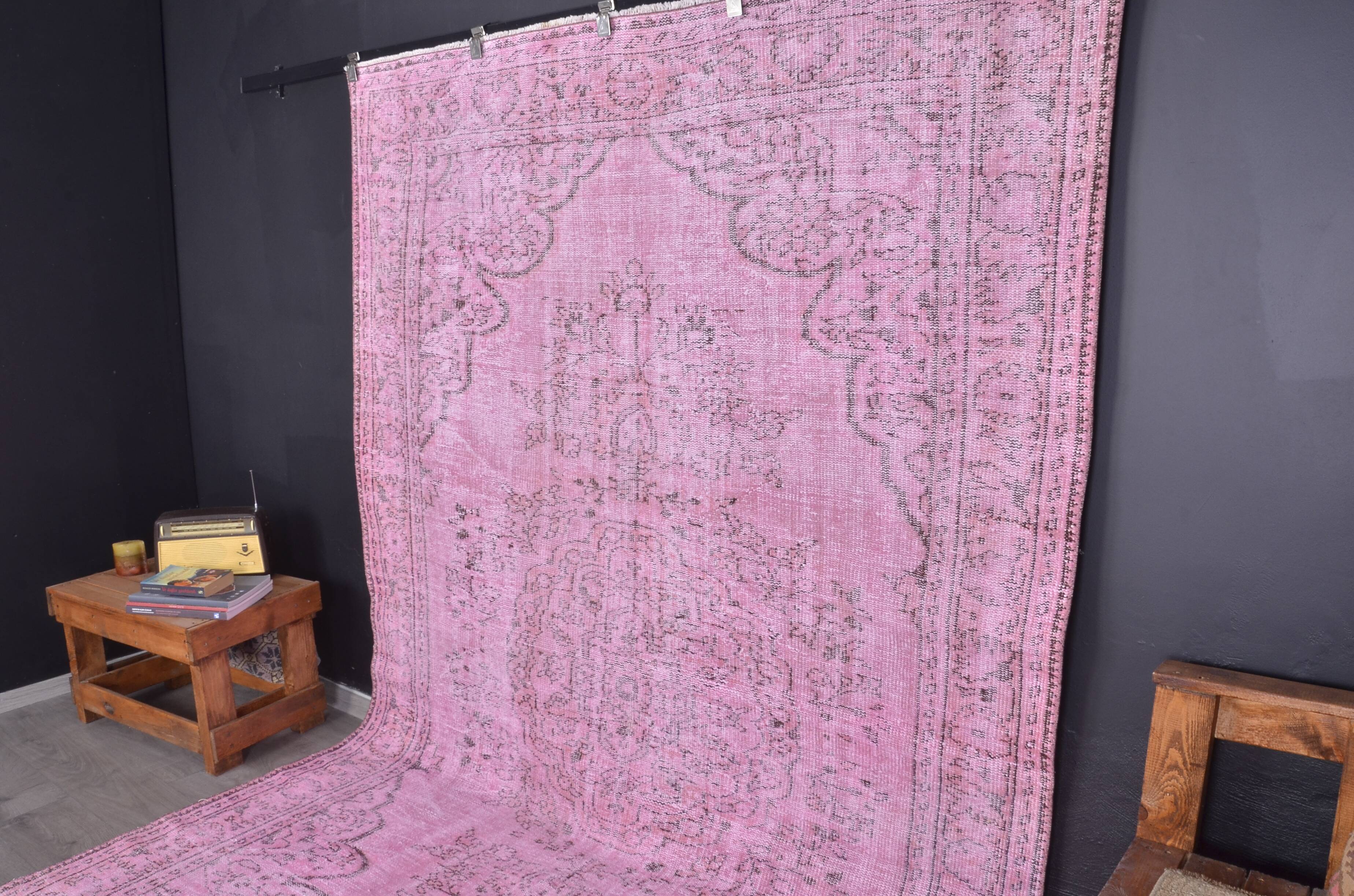Pink Anatolian Oushak Wool Rug sku 2345