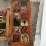 Pair of ceramic and metal nesting tables 1970