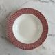 Assiette creuse Digoin Sarreguemines - modèle 9592 rayures rouge borde