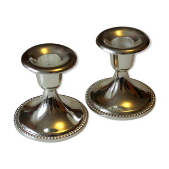 2 silver plated candleholder