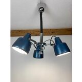 Rolly chandelier 3 blue adjustable spots, 70s