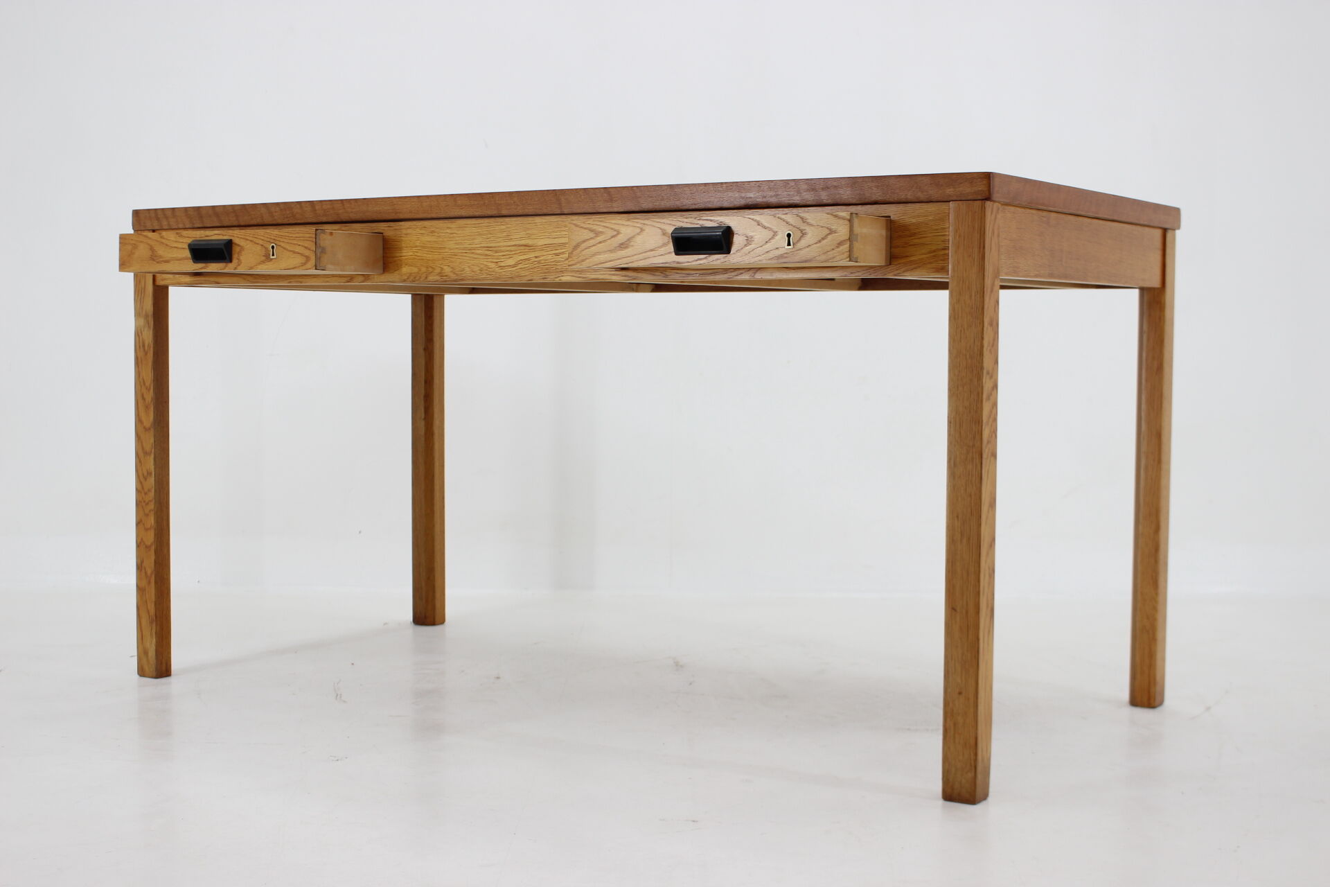 1960s oak danish minimalist writing desk