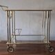 Hollywood Regency gilt brass bar cart drinks trolley, 1970s