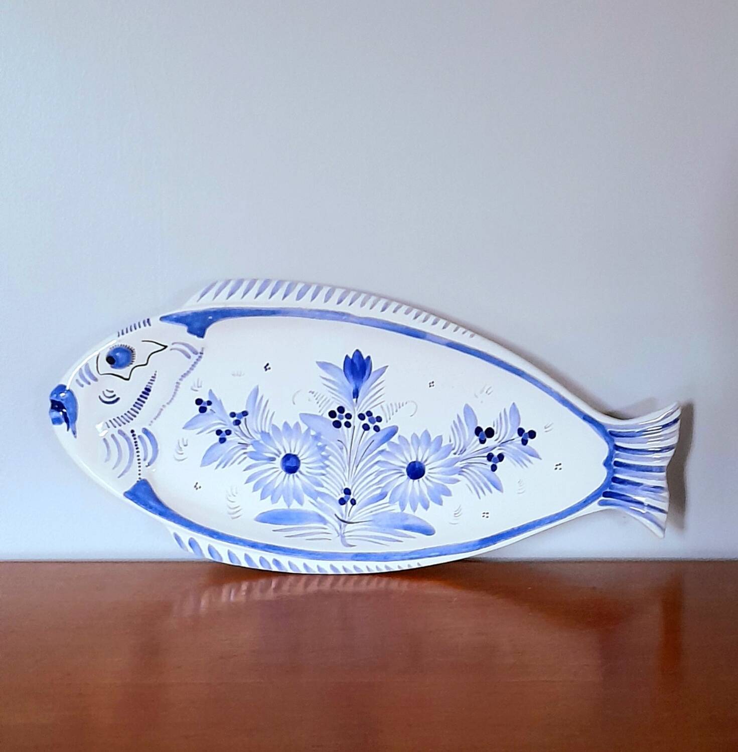 Henriot Quimper fish earthenware dish