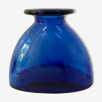 Vintage cobalt blue glass vase