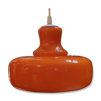 Suspension vintage orange en opaline