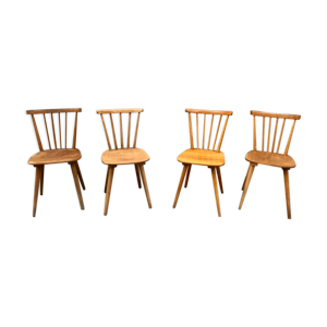 Série de 4 chaises bistrot 1950