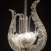 Art Decò Fountain Chandelier By Barovier e Toso, Murano Glass, 1940