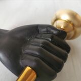 Pair of brass hand flare appliques