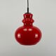 Red glass pendant by Peill and Putzler 1960