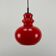 Red glass pendant by Peill and Putzler 1960
