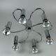 60s 70s Sputnik wall lamp or ceiling lamp by Cosack Leuchten Chrom