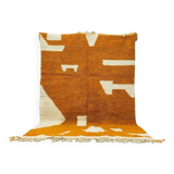 Handmade Moroccan Berber rug, orange, size 150 x 250 cm