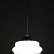 Italian mid-century glass pendant lamp chrome ceiling light 1960s