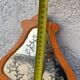 Vintage Venetian mirror, orange painted wooden frame