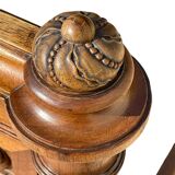 Louis XVI style walnut bed and bedside table