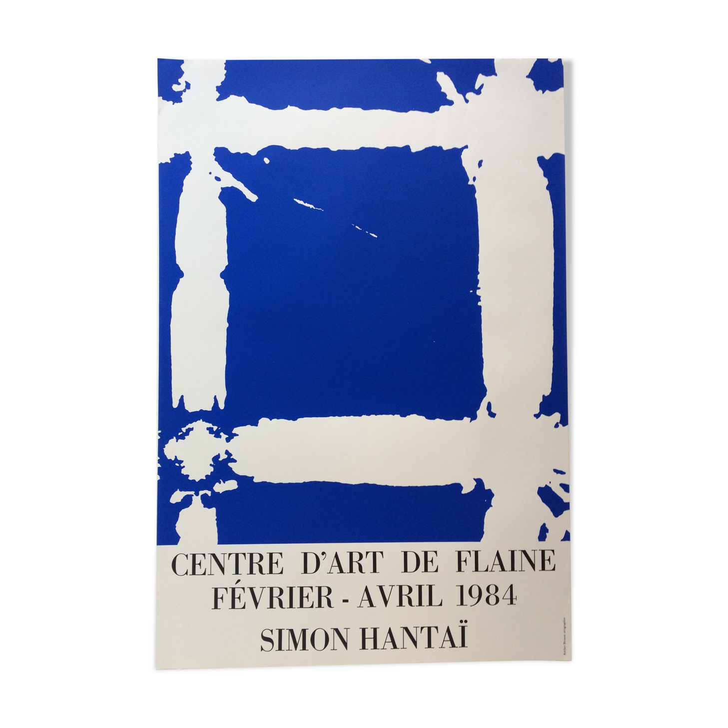 Simon Hantaï, Centre d'art de Flaine, 1984. Original poster in screen print (large format)