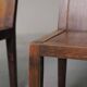 Set of 6 handcrafted oak chairs, France, circa 1970.