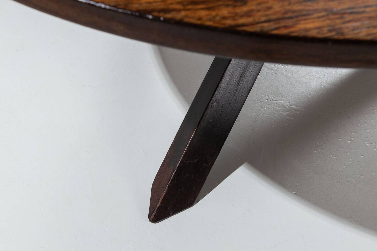 Gerard Geytenbeek tripod dining table in wenge, The Netherlands, 1960