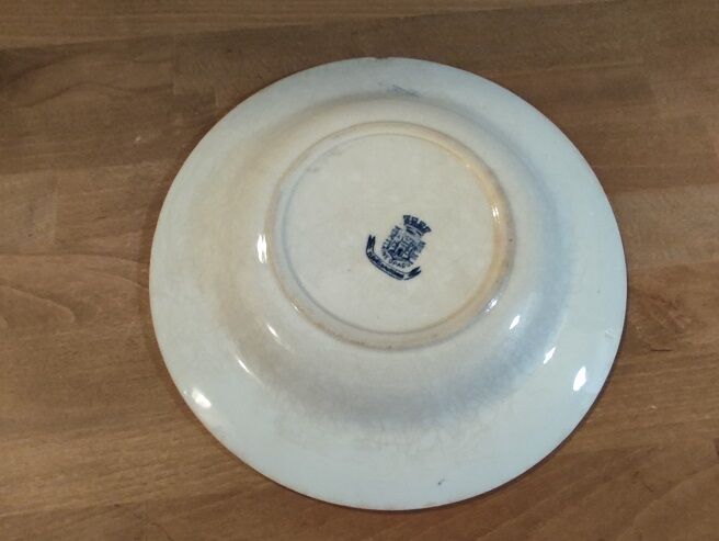 Hollow plate porcelain Gien Autumn flowers