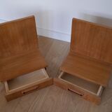 Pair of Scandinavian hanging bedsides