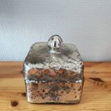 Silver mirror glass candy dish