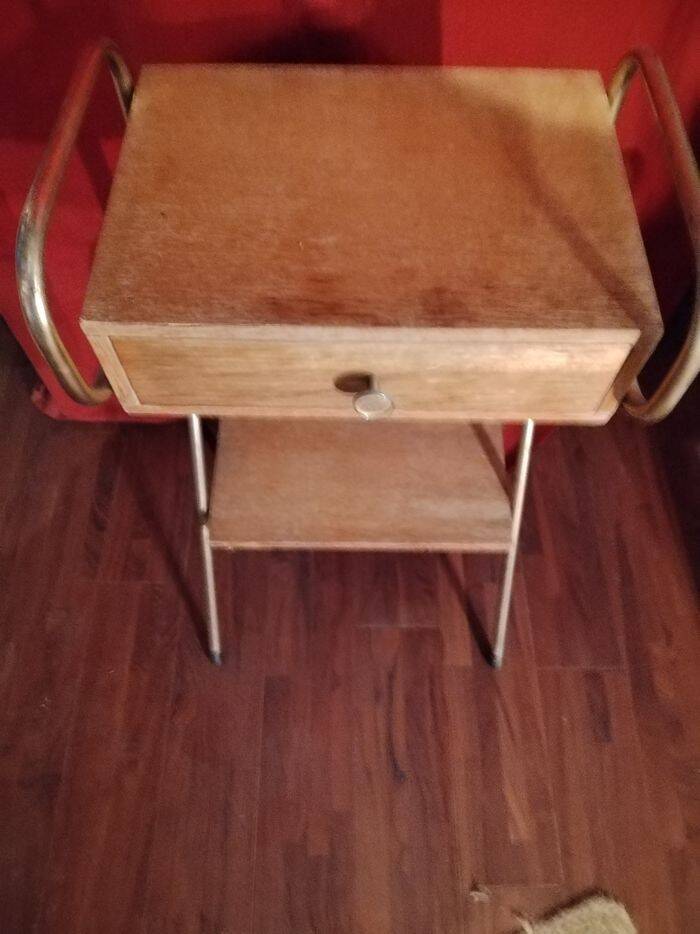 Table de chevet vintage de Jacques Hitier